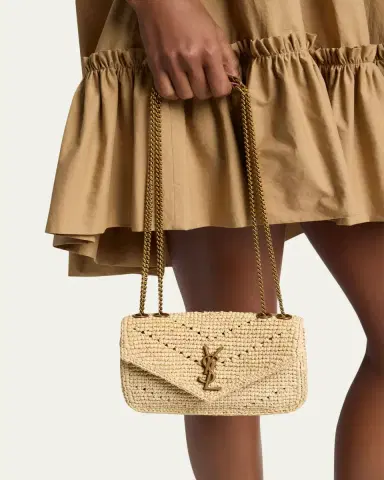 Saint Laurent Mini Loulou Shoulder Bag in Raffia | Thumbnail 2 Saint Laurent Mini Loulou Shoulder Bag in Raffia | Thumbnail 2