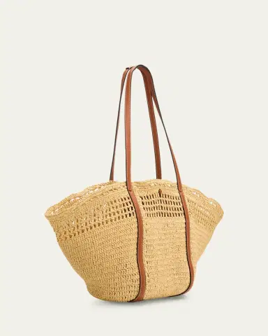 Ulla Johnson Marina Raffia Leather-Trim Tote Bag | Thumbnail 3 Ulla Johnson Marina Raffia Leather-Trim Tote Bag | Thumbnail 3