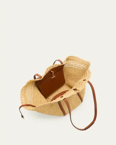 Ulla Johnson Marina Raffia Leather-Trim Tote Bag | Thumbnail 4 Ulla Johnson Marina Raffia Leather-Trim Tote Bag | Thumbnail 4