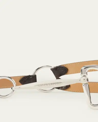 Ralph Lauren Collection Distressed Equestrian Skinny Belt | Thumbnail 3 Ralph Lauren Collection Distressed Equestrian Skinny Belt | Thumbnail 3