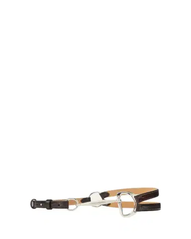 Ralph Lauren Collection Distressed Equestrian Skinny Belt | Thumbnail 1 Ralph Lauren Collection Distressed Equestrian Skinny Belt | Thumbnail 1
