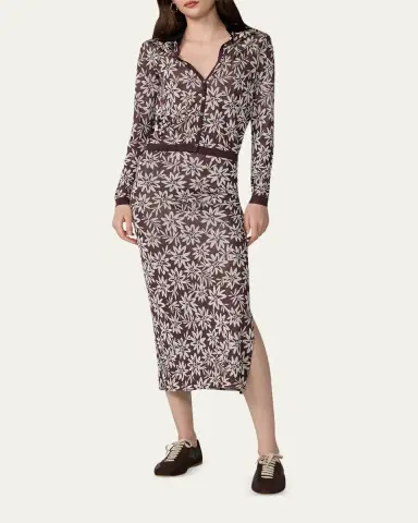 Diane von Furstenberg Rae Floral Button-Down Jacquard Knit Top | Thumbnail 2 Diane von Furstenberg Rae Floral Button-Down Jacquard Knit Top | Thumbnail 2