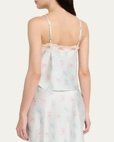 LoveShackFancy Lamora Floral Satin Tank Top | Thumbnail 3 LoveShackFancy Lamora Floral Satin Tank Top | Thumbnail 3