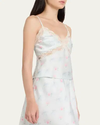 LoveShackFancy Lamora Floral Satin Tank Top | Thumbnail 4 LoveShackFancy Lamora Floral Satin Tank Top | Thumbnail 4