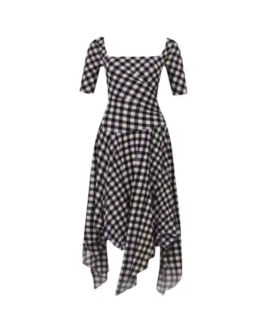 Diane von Furstenberg Leslie Gingham-Print Handkerchief Maxi Dress | Thumbnail 1 Diane von Furstenberg Leslie Gingham-Print Handkerchief Maxi Dress | Thumbnail 1
