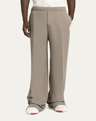 AMIRI Men's Logo Patch Wide-Leg Stretch Trousers | Thumbnail 4 AMIRI Men's Logo Patch Wide-Leg Stretch Trousers | Thumbnail 4