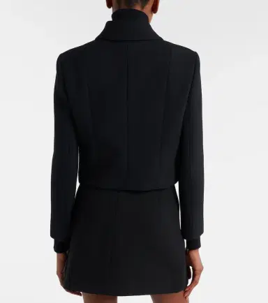 Gucci Double G cropped wool crêpe jacket | Thumbnail 4 Gucci Double G cropped wool crêpe jacket | Thumbnail 4