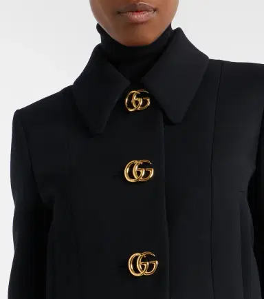 Gucci Double G cropped wool crêpe jacket | Thumbnail 5 Gucci Double G cropped wool crêpe jacket | Thumbnail 5