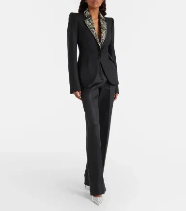Alexander McQueen Embellished single-breasted blazer | Thumbnail 3 Alexander McQueen Embellished single-breasted blazer | Thumbnail 3