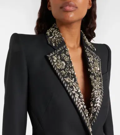 Alexander McQueen Embellished single-breasted blazer | Thumbnail 6 Alexander McQueen Embellished single-breasted blazer | Thumbnail 6