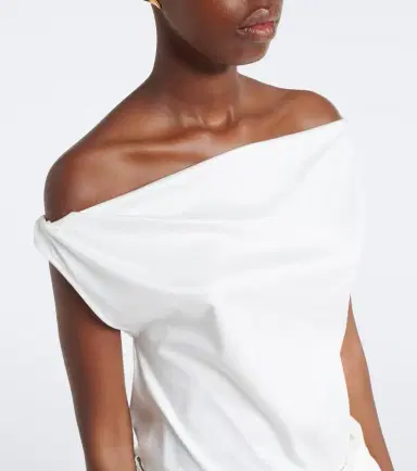 Proenza Schouler Zafira asymmetric cotton jersey top | Thumbnail 2 Proenza Schouler Zafira asymmetric cotton jersey top | Thumbnail 2
