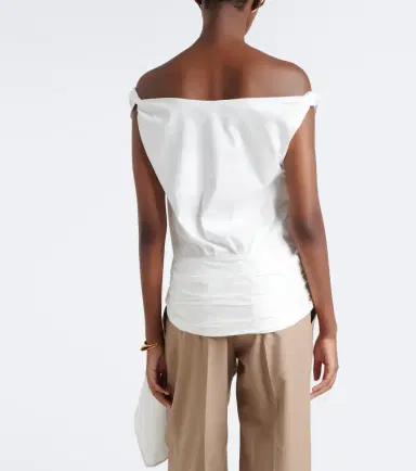 Proenza Schouler Zafira asymmetric cotton jersey top | Thumbnail 3 Proenza Schouler Zafira asymmetric cotton jersey top | Thumbnail 3