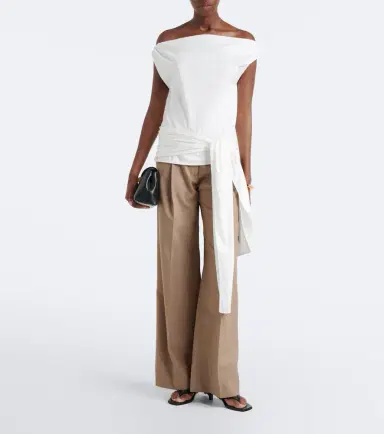 Proenza Schouler Zafira asymmetric cotton jersey top | Thumbnail 4 Proenza Schouler Zafira asymmetric cotton jersey top | Thumbnail 4