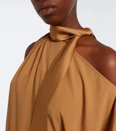 Taller Marmo Atlas fringed scarf-detail crêpe cady blouse | Thumbnail 2 Taller Marmo Atlas fringed scarf-detail crêpe cady blouse | Thumbnail 2