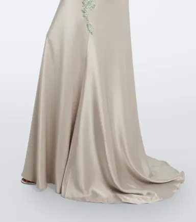 Costarellos Jennan sequined lace and satin gown | Thumbnail 4 Costarellos Jennan sequined lace and satin gown | Thumbnail 4