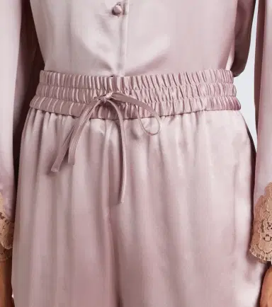 Valentino Silk crêpe satin wide-leg pants | Thumbnail 2 Valentino Silk crêpe satin wide-leg pants | Thumbnail 2