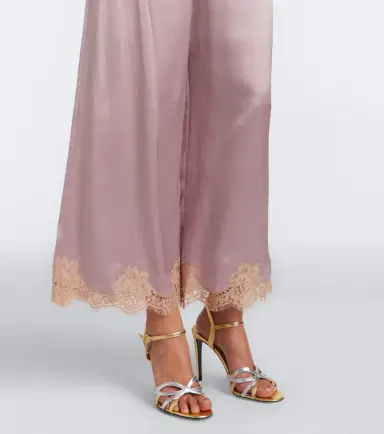 Valentino Silk crêpe satin wide-leg pants | Thumbnail 6 Valentino Silk crêpe satin wide-leg pants | Thumbnail 6