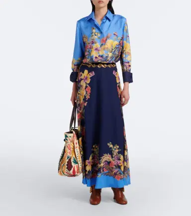 Etro Floral silk crêpe de chine maxi skirt | Thumbnail 3 Etro Floral silk crêpe de chine maxi skirt | Thumbnail 3