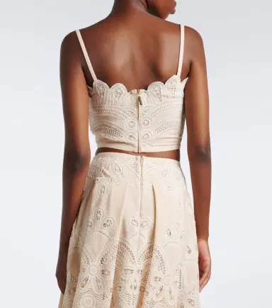 Elie Saab Embroidered scalloped crop top | Thumbnail 5 Elie Saab Embroidered scalloped crop top | Thumbnail 5