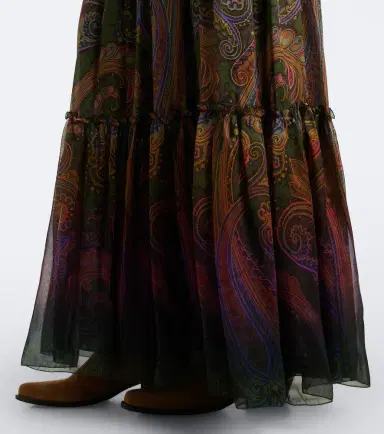 Etro Paisley silk tiered maxi skirt | Thumbnail 3 Etro Paisley silk tiered maxi skirt | Thumbnail 3