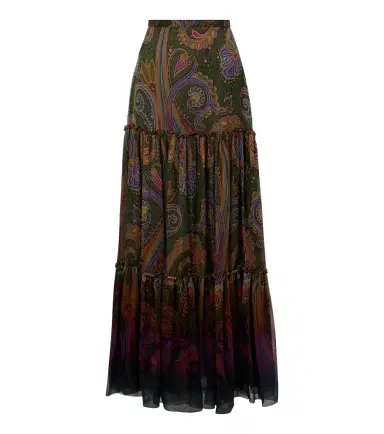 Etro Paisley silk tiered maxi skirt | Thumbnail 1 Etro Paisley silk tiered maxi skirt | Thumbnail 1