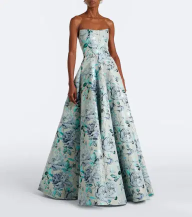 Markarian Laila floral brocade bustier gown | Thumbnail 3 Markarian Laila floral brocade bustier gown | Thumbnail 3