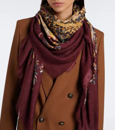 Etro Printed modal and cashmere scarf | Thumbnail 4 Etro Printed modal and cashmere scarf | Thumbnail 4
