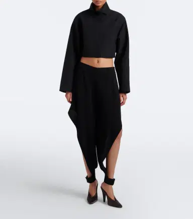 Alaïa Alaïa Cropped cotton and silk jacket | Thumbnail 6 Alaïa Alaïa Cropped cotton and silk jacket | Thumbnail 6