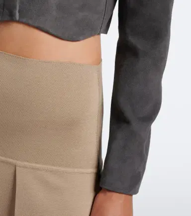 Alaïa Alaïa Cropped suede jacket | Thumbnail 4 Alaïa Alaïa Cropped suede jacket | Thumbnail 4