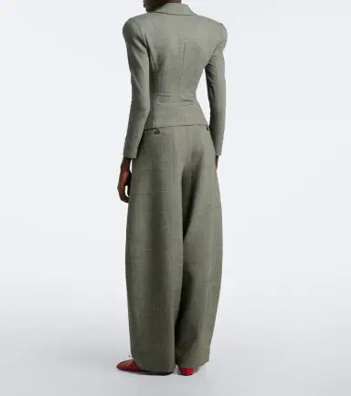 Magda Butrym Herringbone wool-blend barrel-leg pants | Thumbnail 4 Magda Butrym Herringbone wool-blend barrel-leg pants | Thumbnail 4