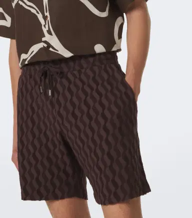 Frescobol Carioca Terry-trimmed cotton-blend shorts | Thumbnail 5 Frescobol Carioca Terry-trimmed cotton-blend shorts | Thumbnail 5