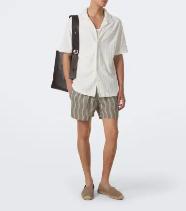 Frescobol Carioca Terry-trimmed cotton-blend bowling shirt | Thumbnail 2 Frescobol Carioca Terry-trimmed cotton-blend bowling shirt | Thumbnail 2