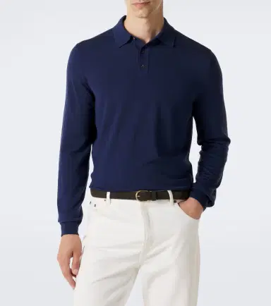 Incotex Wool-blend polo sweater | Thumbnail 2 Incotex Wool-blend polo sweater | Thumbnail 2
