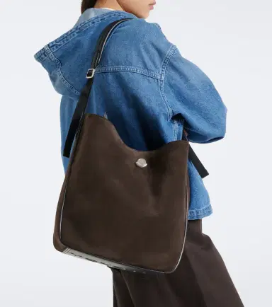 Moncler Carlo suede shoulder bag | Thumbnail 4 Moncler Carlo suede shoulder bag | Thumbnail 4