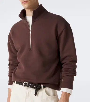 Studio Nicholson Cotton jersey half-zip sweatshirt | Thumbnail 5 Studio Nicholson Cotton jersey half-zip sweatshirt | Thumbnail 5