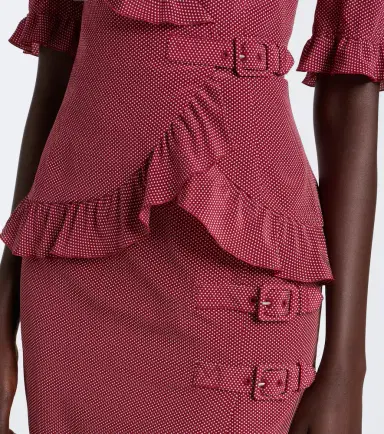 Alessandra Rich Ruffled polka-dot silk midi dress | Thumbnail 4 Alessandra Rich Ruffled polka-dot silk midi dress | Thumbnail 4