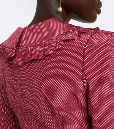 Alessandra Rich Ruffled polka-dot silk midi dress | Thumbnail 5 Alessandra Rich Ruffled polka-dot silk midi dress | Thumbnail 5