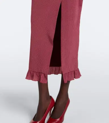 Alessandra Rich Ruffled polka-dot silk midi dress | Thumbnail 6 Alessandra Rich Ruffled polka-dot silk midi dress | Thumbnail 6