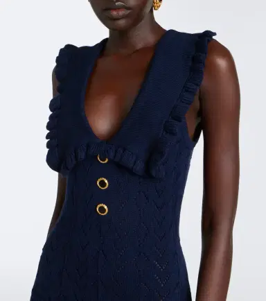 Alessandra Rich Knitted virgin wool midi dress | Thumbnail 2 Alessandra Rich Knitted virgin wool midi dress | Thumbnail 2