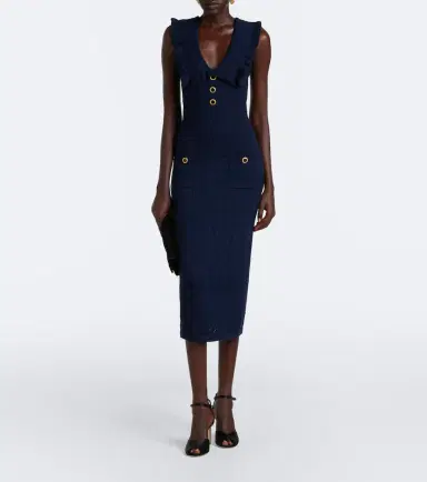 Alessandra Rich Knitted virgin wool midi dress | Thumbnail 5 Alessandra Rich Knitted virgin wool midi dress | Thumbnail 5
