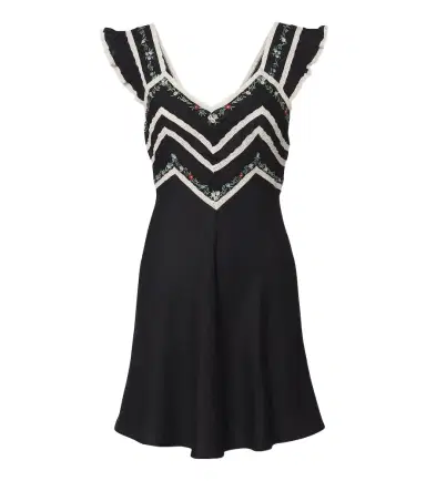 Rixo Diaz embroidered lace-trimmed minidress | Thumbnail 1 Rixo Diaz embroidered lace-trimmed minidress | Thumbnail 1