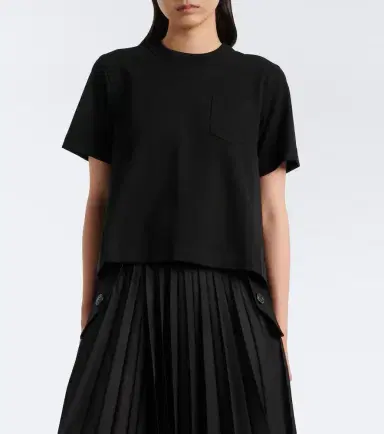 Sacai Cotton jersey and denim T-shirt | Thumbnail 5 Sacai Cotton jersey and denim T-shirt | Thumbnail 5
