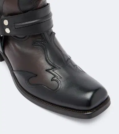 Versace Sylvester leather cowboy boots | Thumbnail 3 Versace Sylvester leather cowboy boots | Thumbnail 3