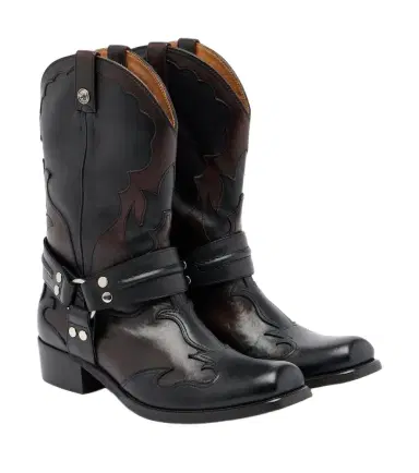 Versace Sylvester leather cowboy boots | Thumbnail 1 Versace Sylvester leather cowboy boots | Thumbnail 1
