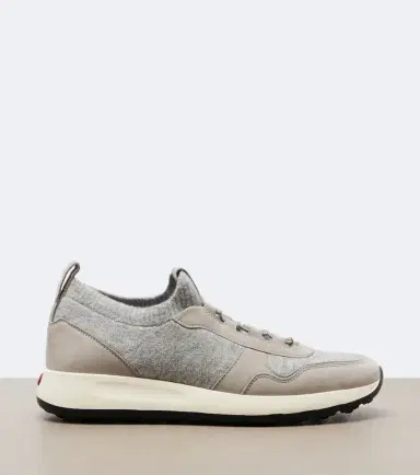 Tod's Runner suede-trimmed sneakers | Thumbnail 3 Tod's Runner suede-trimmed sneakers | Thumbnail 3