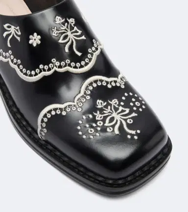 Simone Rocha Embroidered leather mules | Thumbnail 3 Simone Rocha Embroidered leather mules | Thumbnail 3