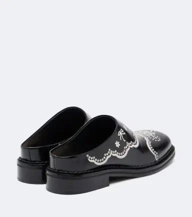 Simone Rocha Embroidered leather mules | Thumbnail 4 Simone Rocha Embroidered leather mules | Thumbnail 4