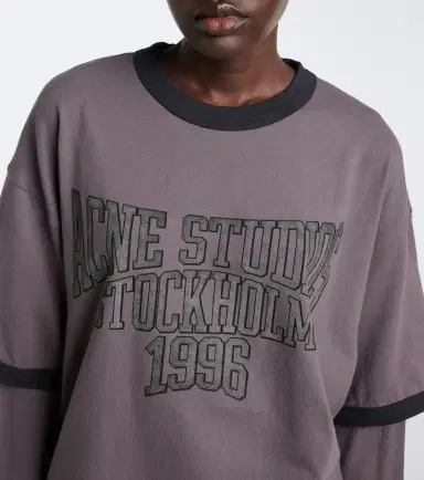 Acne Studios Layered printed cotton jersey T-shirt | Thumbnail 6 Acne Studios Layered printed cotton jersey T-shirt | Thumbnail 6