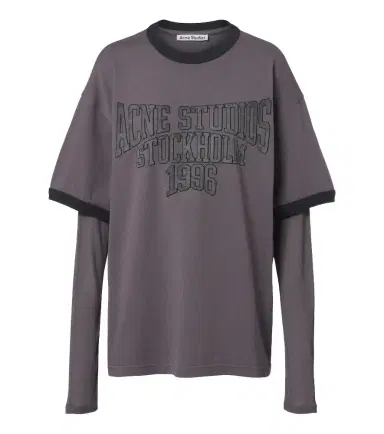 Acne Studios Layered printed cotton jersey T-shirt | Thumbnail 1 Acne Studios Layered printed cotton jersey T-shirt | Thumbnail 1