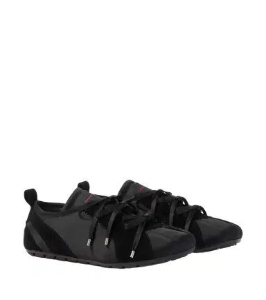 Simone Rocha Ballerina Grip suede-trimmed satin sneakers | Thumbnail 1 Simone Rocha Ballerina Grip suede-trimmed satin sneakers | Thumbnail 1